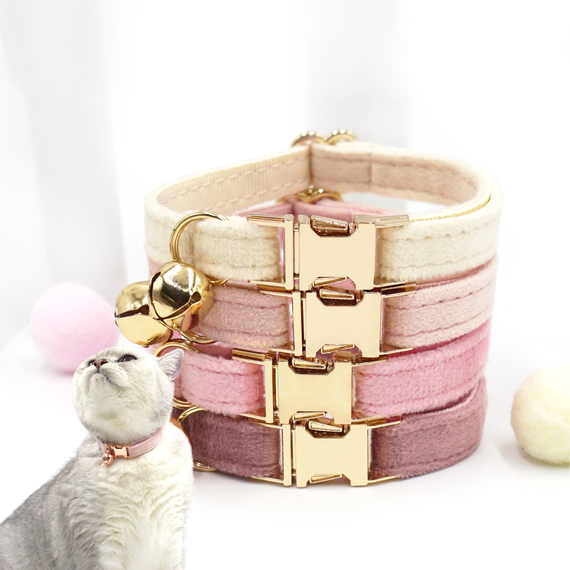 Velvet Cat Collar – Personalized ID Bell