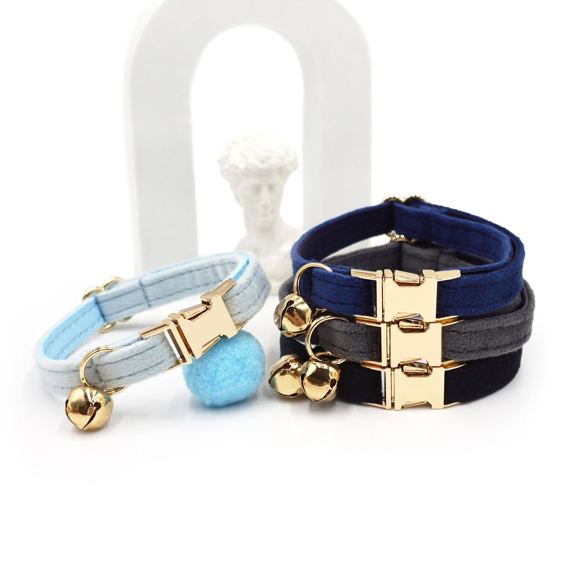 Velvet Cat Collar – Personalized ID Bell