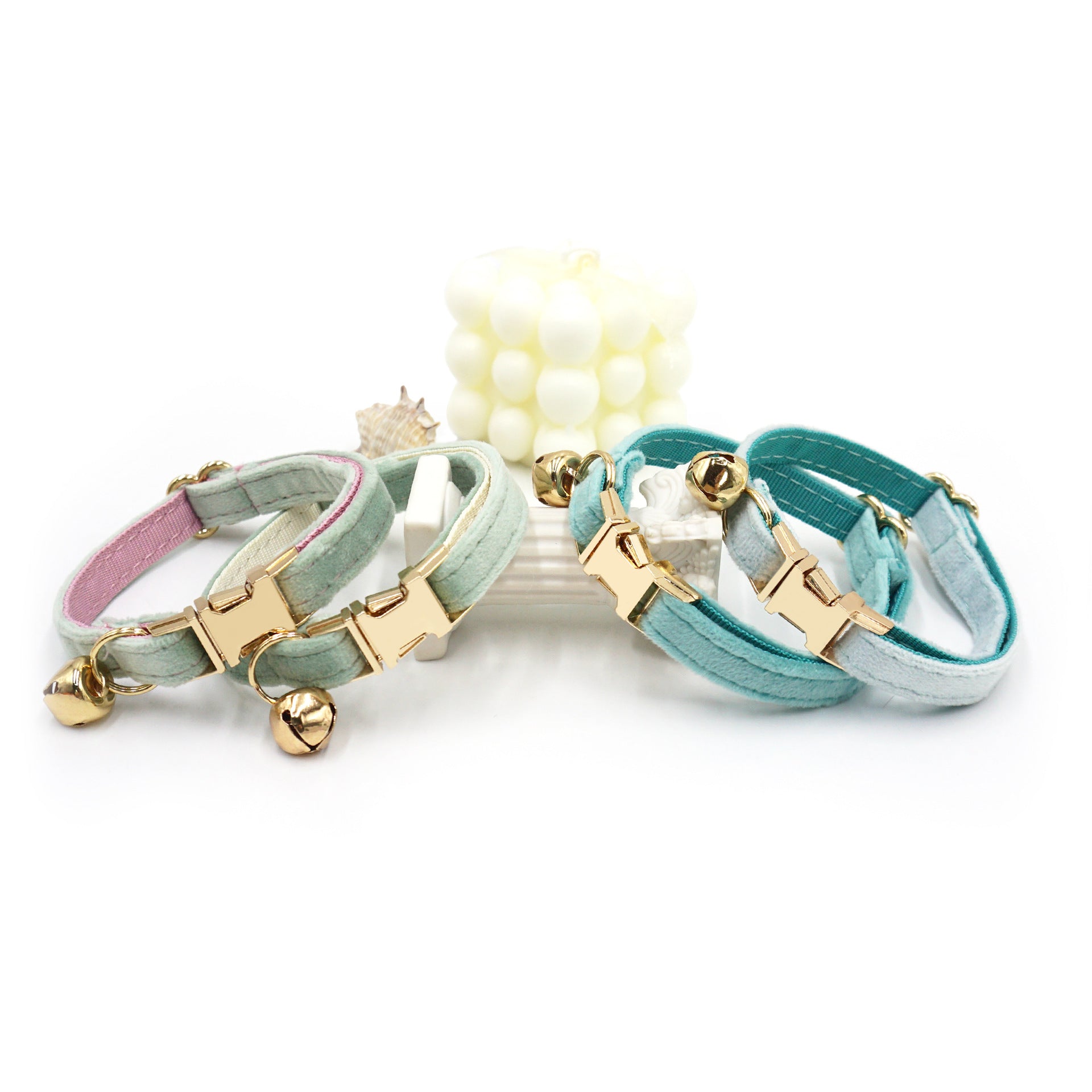 Velvet Cat Collar – Personalized ID Bell