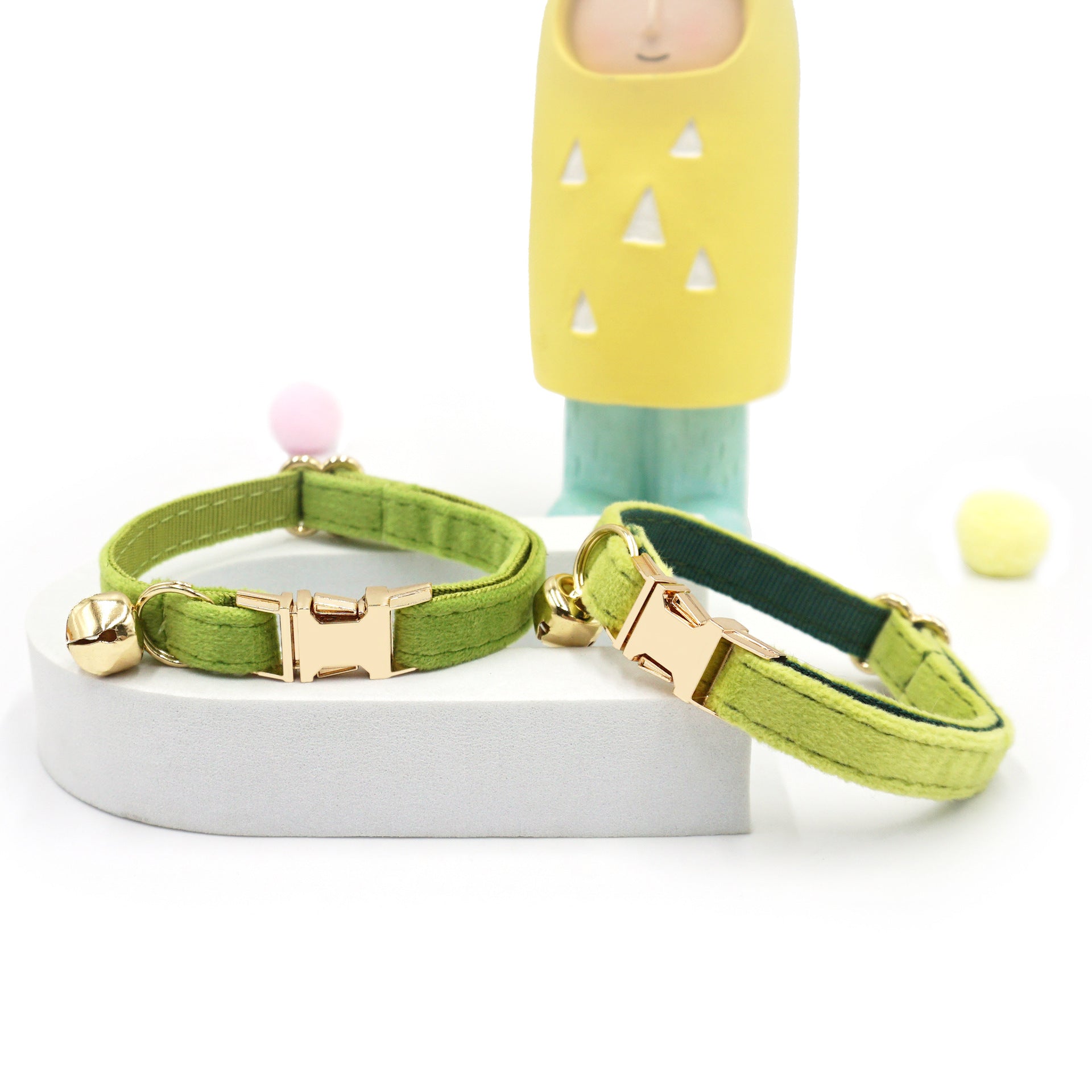 Velvet Cat Collar – Personalized ID Bell