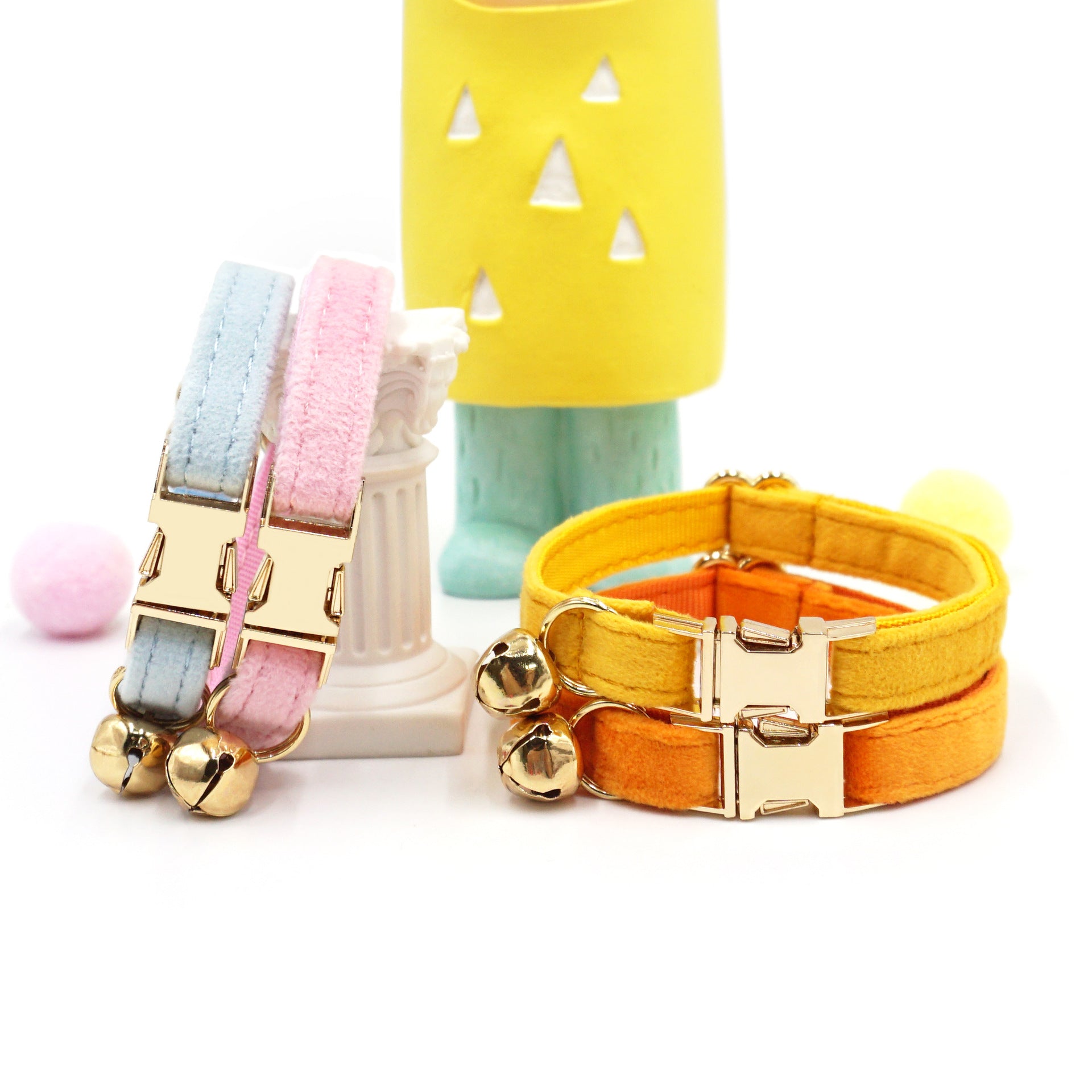 Velvet Cat Collar – Personalized ID Bell