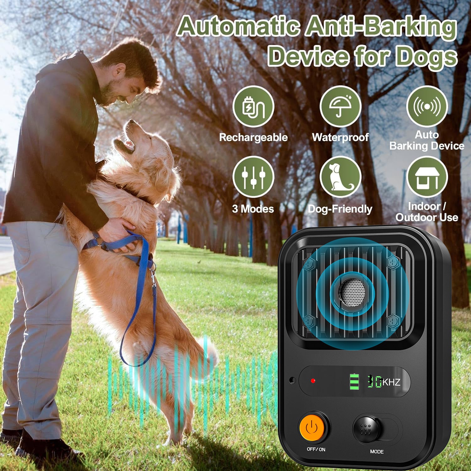 Sonic Dog Barking Deterrent – Safe, Waterproof & Durable Pet Training Device