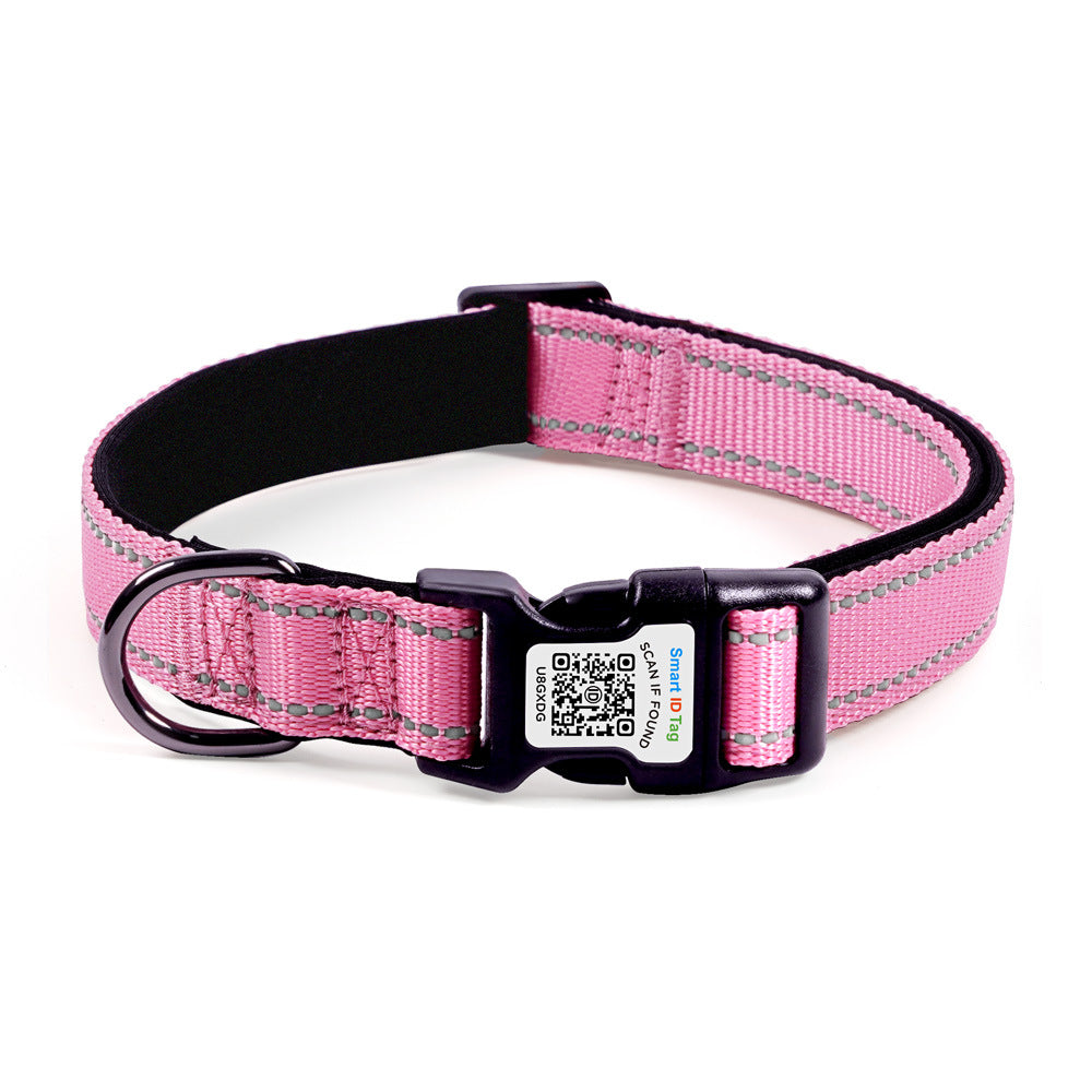 Personalized QR Code Dog Collar – Reflective