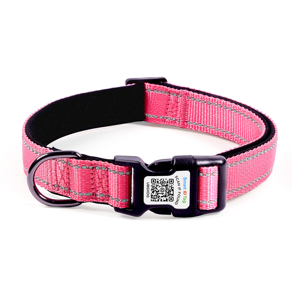 Personalized QR Code Dog Collar – Reflective