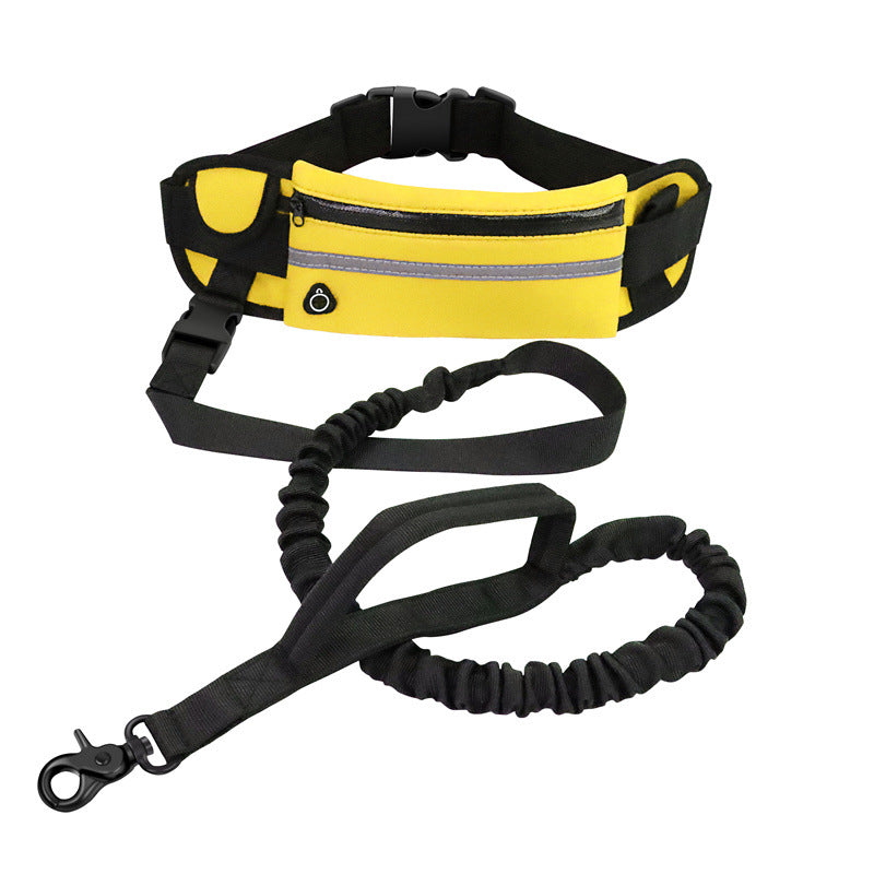 Hands-Free Bungee Dog Leash – Reflective Running Belt